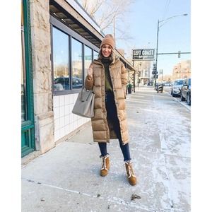 Madewell 9.5 Clair Lace-Up Boot Shearling-Lined Suede Brown Sherpa Winter Ankle